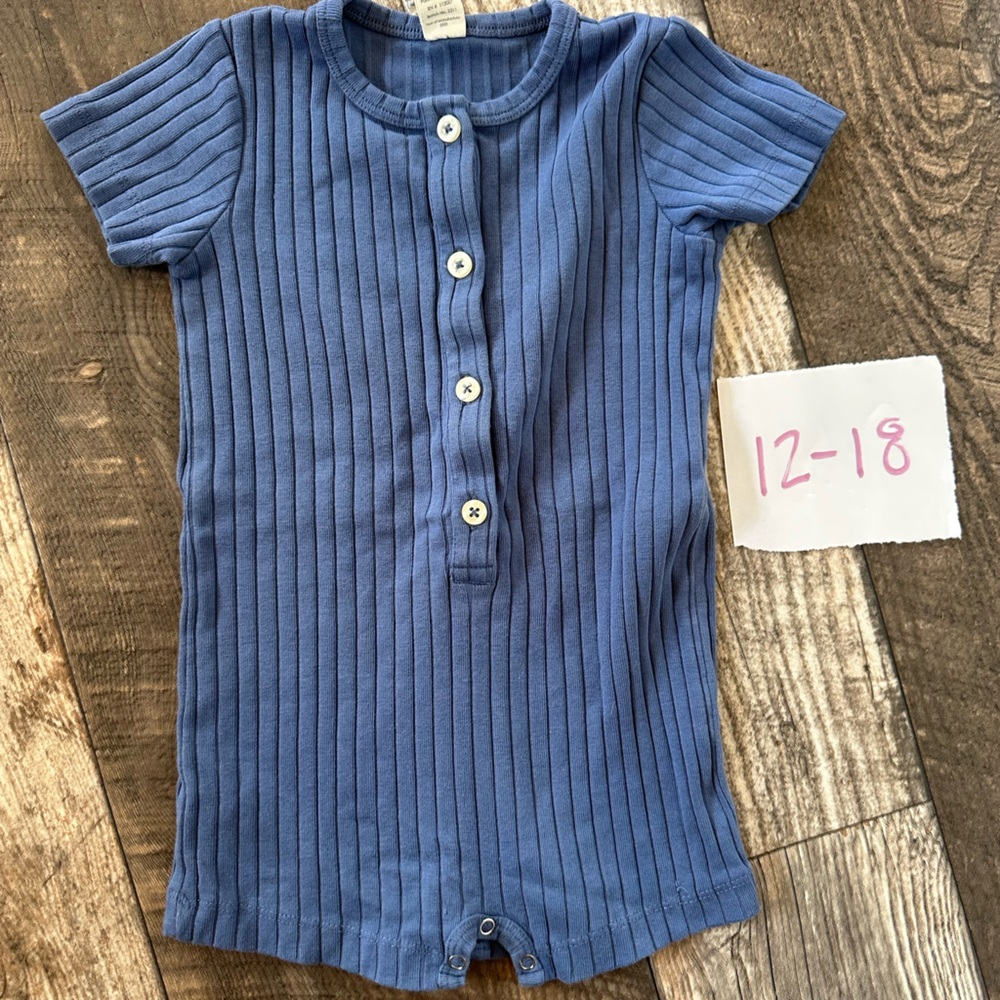 Kate Quinn Blue Ribbed Shortie